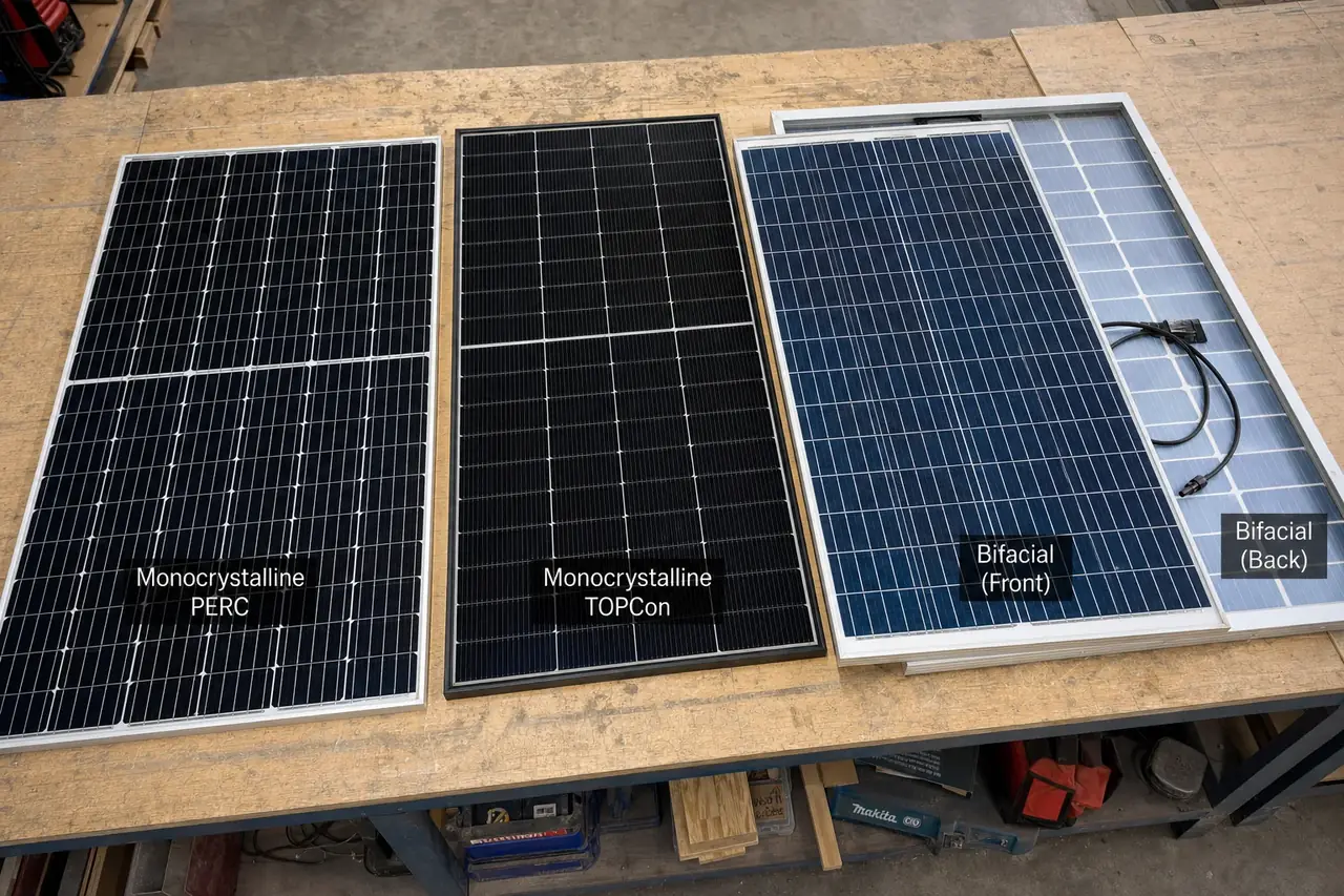 Close-up of Tier-1 commercial solar panels rated for high heat tolerance in Queensland