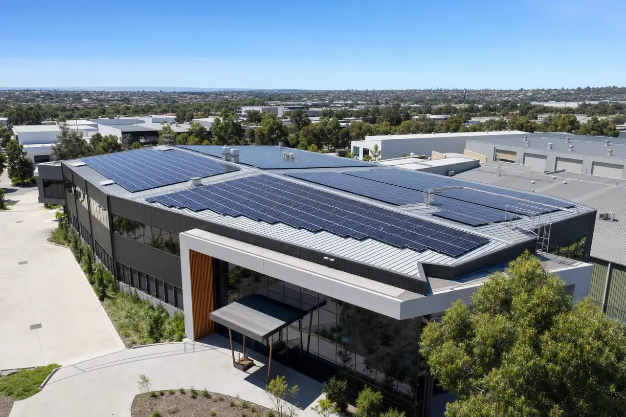 Business owner reviewing a commercial solar PPA agreement with no upfront cost