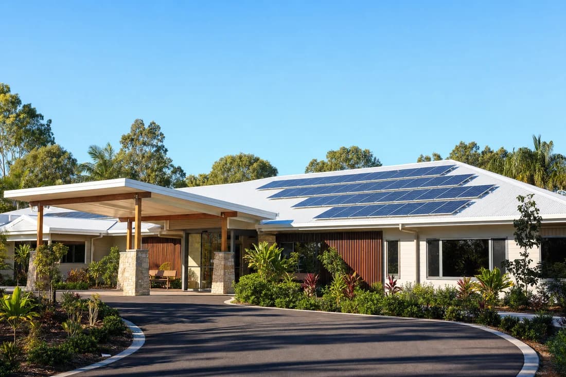 Commercial solar on a Coombabah business rooftop