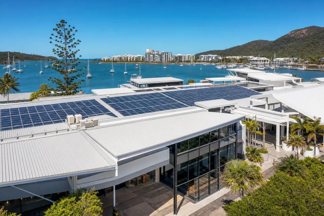 Commercial solar on a Biggera Waters business rooftop