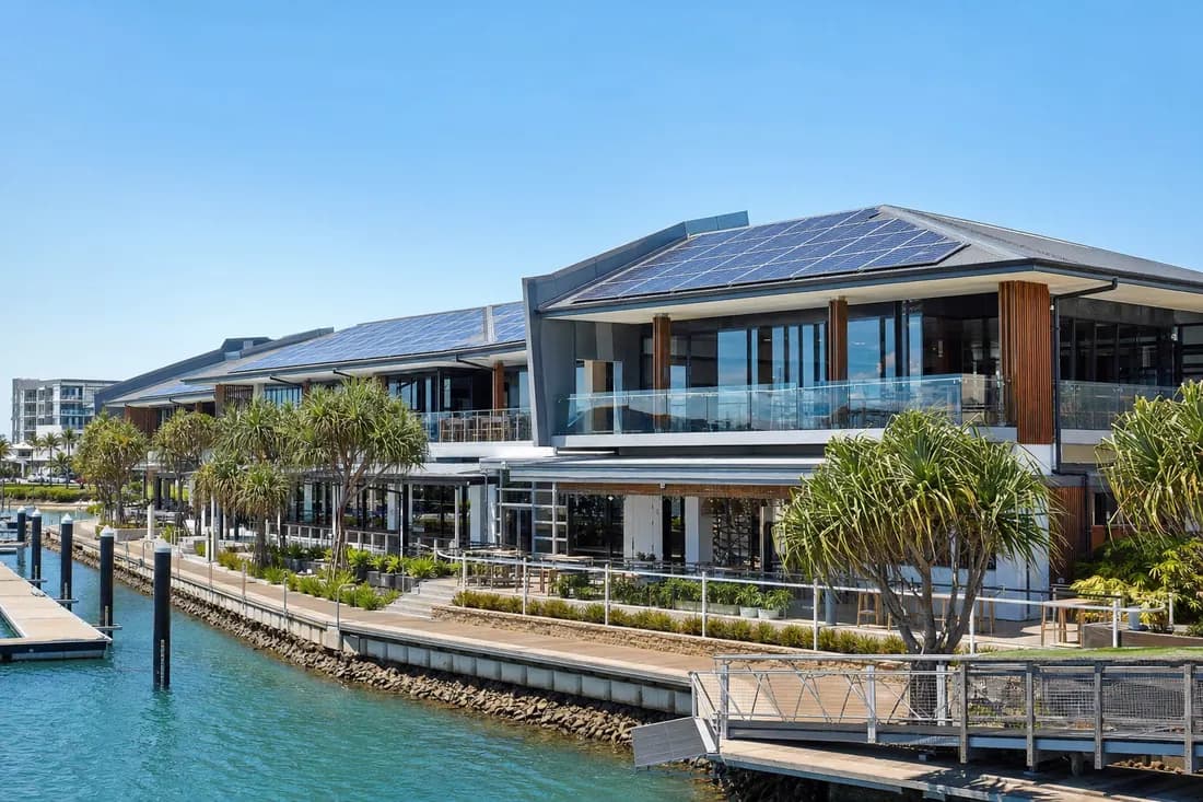 Commercial solar on a Hope Island business rooftop