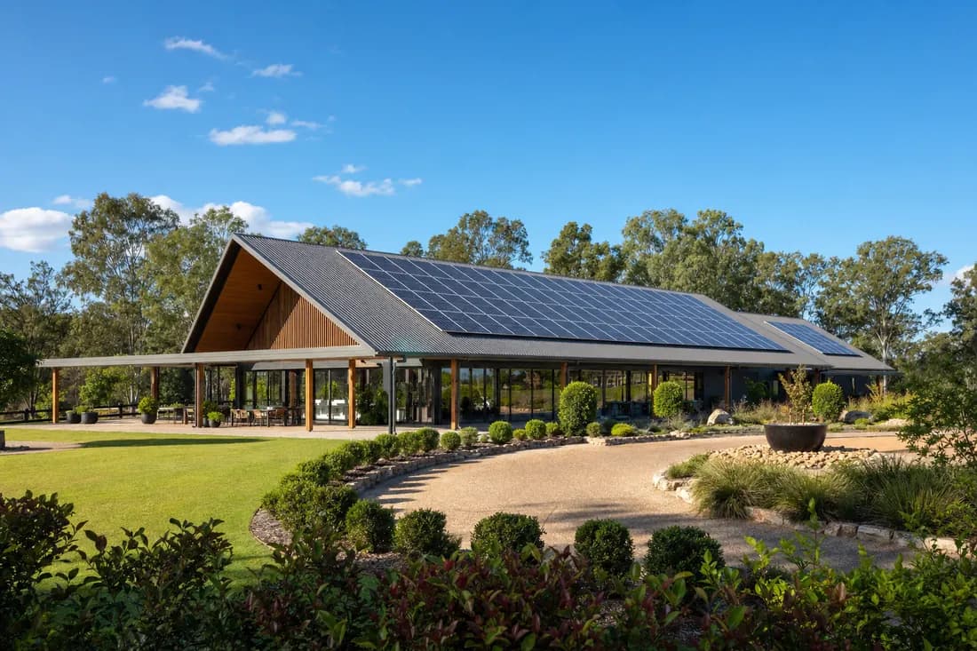 Commercial solar on a Tallai business rooftop