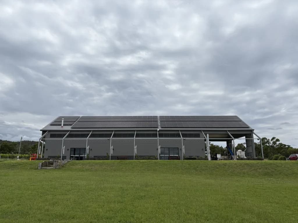 83.6 kW with battery backup for a winery commercial solar installation at Darling Downs Region, QLD, photograph 2