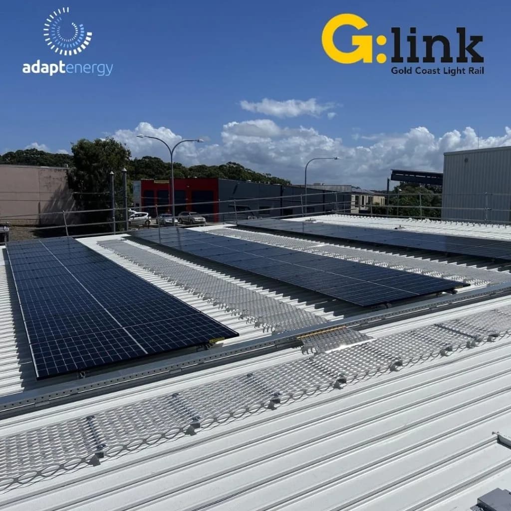 30 kW commercial solar installed for 30 kW for a light rail depot at Southport, Gold Coast