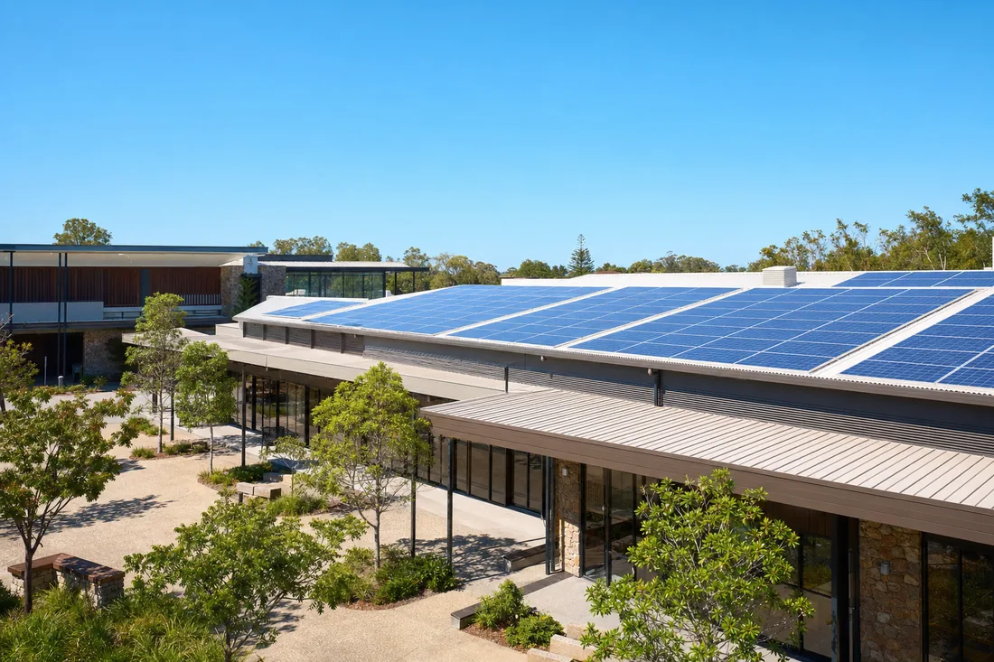 Commercial solar on a Reedy Creek business rooftop