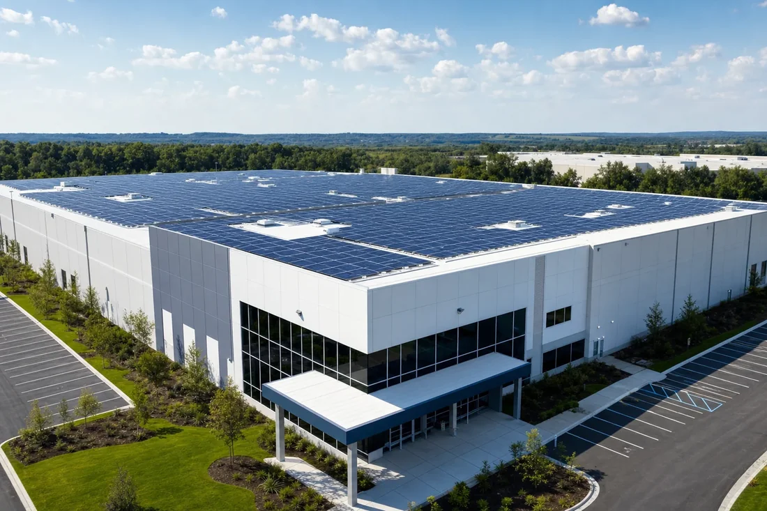 Logistics warehouse commercial solar install on the Gold Coast
